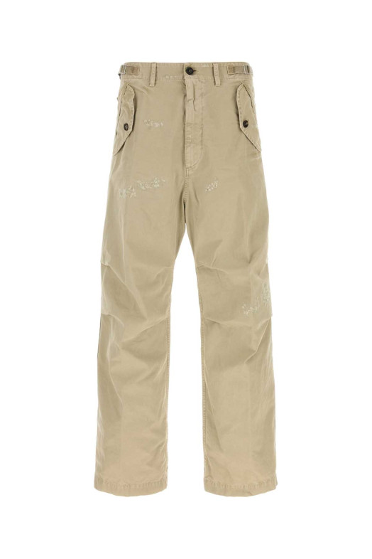 Beige cotton pant White DSQUARED (S71KB0788S78205)