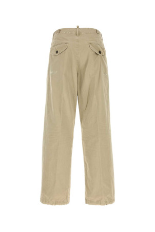 Beige cotton pant White DSQUARED (S71KB0788S78205)