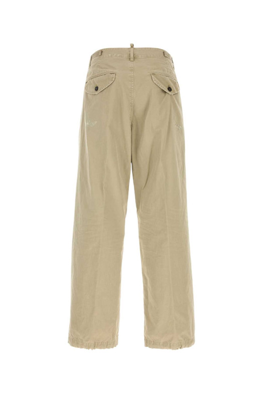 Beige cotton pant White DSQUARED (S71KB0788S78205)