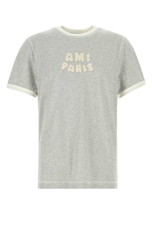 Grey cotton t-shirt AMI (UTS371724)