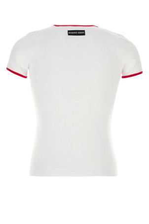 White cotton t-shirt MARINE SERRE (UTT014ACJER0008)
