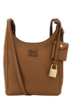 Camel leather crossbody bag MIU MIU (5BE0992IFL)