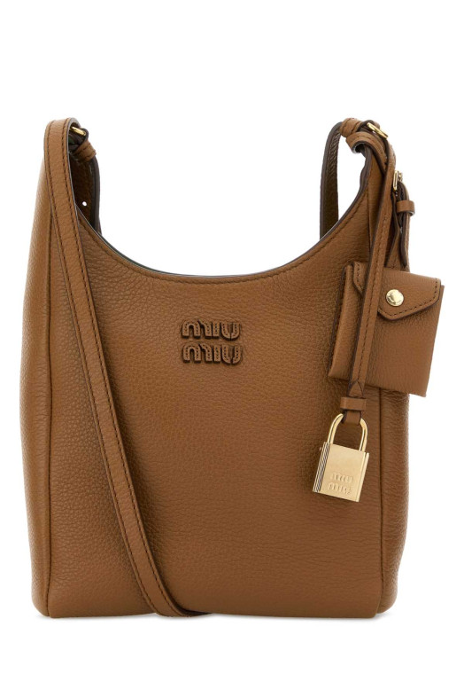 Camel leather crossbody bag MIU MIU (5BE0992IFL)