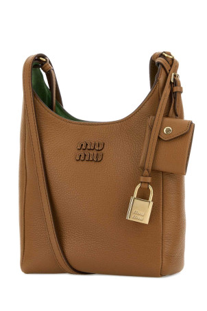 Camel leather crossbody bag MIU MIU (5BE0992IFL)