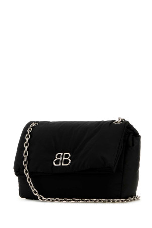 Black nylon medium Monaco shoulder bag Black BALENCIAGA (7659452AA6C)