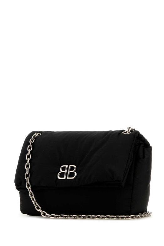 Black nylon medium Monaco shoulder bag Black BALENCIAGA (7659452AA6C)