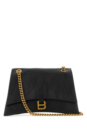 Black leather medium Crush shoulder bag Black BALENCIAGA (785602210IT)