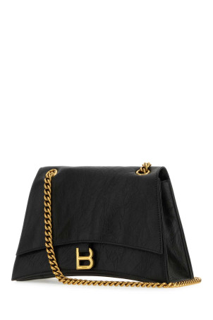 Black leather medium Crush shoulder bag Black BALENCIAGA (785602210IT)