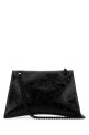 Black leather medium Crush shoulder bag Black BALENCIAGA (7856022AA6G)