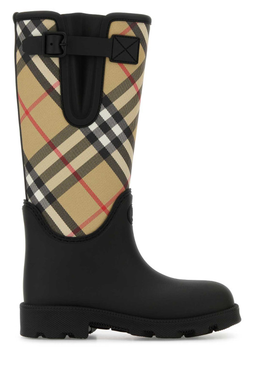 Printed rubber Marsh Stamp boots Black BURBERRY (8111677)