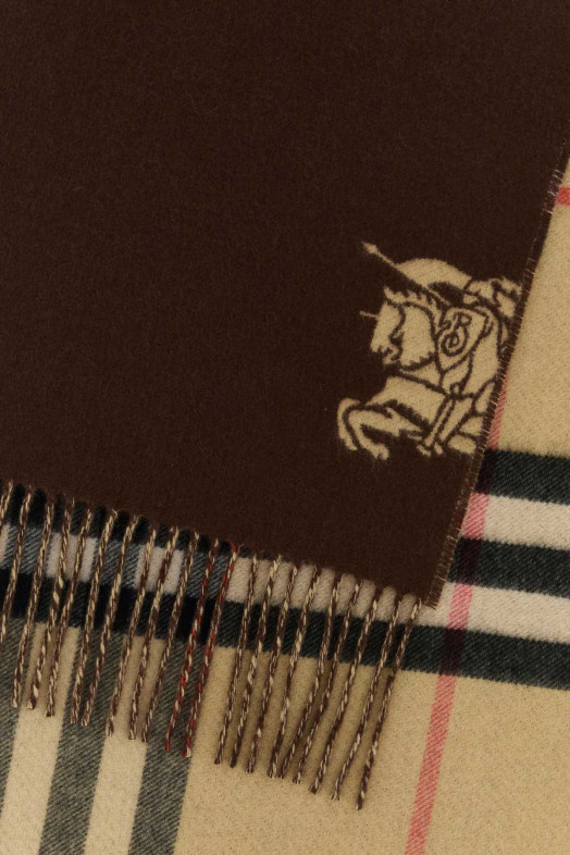 Brown cashmere reversible scarf BURBERRY (8113931)