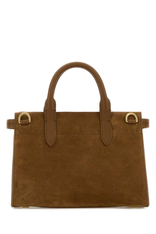 Brown suede mini Cotswolds handbag BURBERRY (8118905)