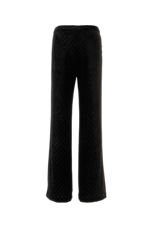 Black stretch velvet pant Black GUCCI (860769ZAUS4)