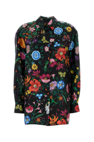 Printed twill shirt GUCCI (864570ZAUU8)