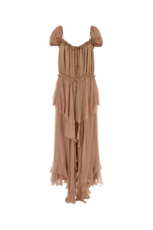 Powder pink muslin long dress CHLOE (CH26SRO08001)