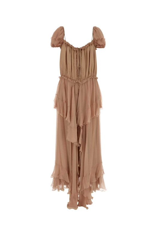 Powder pink muslin long dress CHLOE (CH26SRO08001)