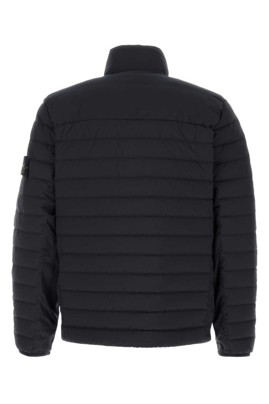 Midnight blue stretch nylon down jacket Black STONE ISLAND (L1S154100106S0183)