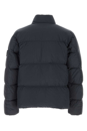 Navy blue nylon down jacket Black STONE ISLAND (L1S154100109S0A23)