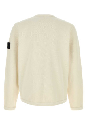 Ivory cotton sweatshirt White STONE ISLAND (L1S156100011S0297)