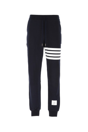 Navy blue cotton joggers THOM BROWNE (MJQ008H00535)