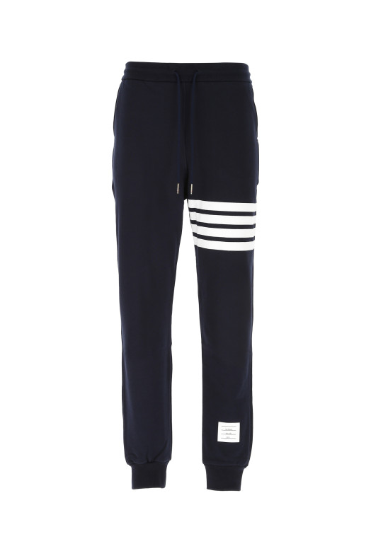 Navy blue cotton joggers THOM BROWNE (MJQ008H00535)