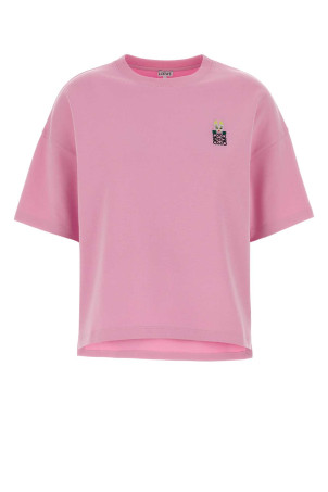 Pink cotton blend t-shirt Pink LOEWE (S359Y22XAI)