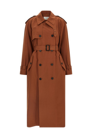 Double-breasted trench coat Brown