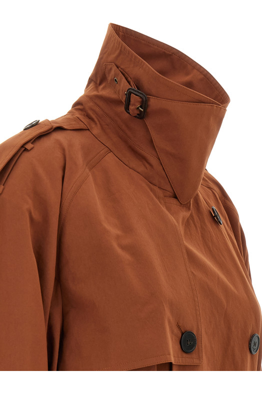 Double-breasted trench coat Brown