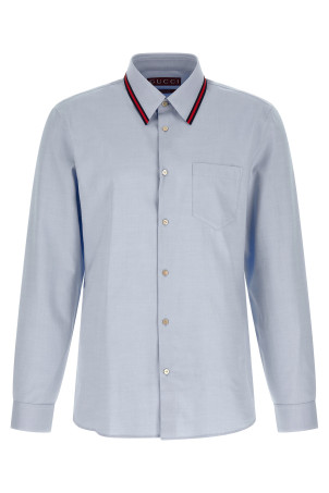 'Web' collar shirt BLUE