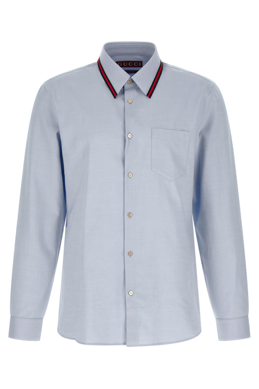 'Web' collar shirt BLUE
