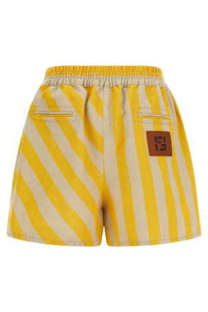 Pequin striped shorts Yellow