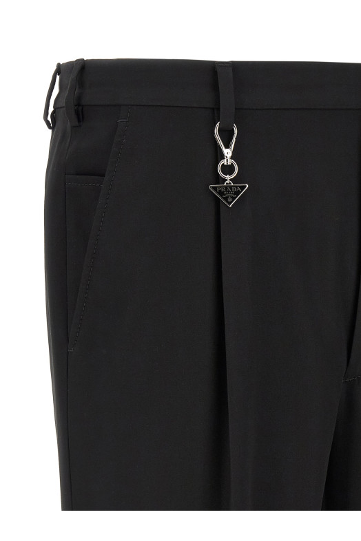 Logo keyring pants Black