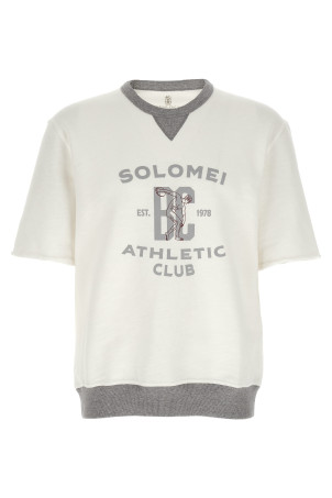 Short sleeved sweatshirt White