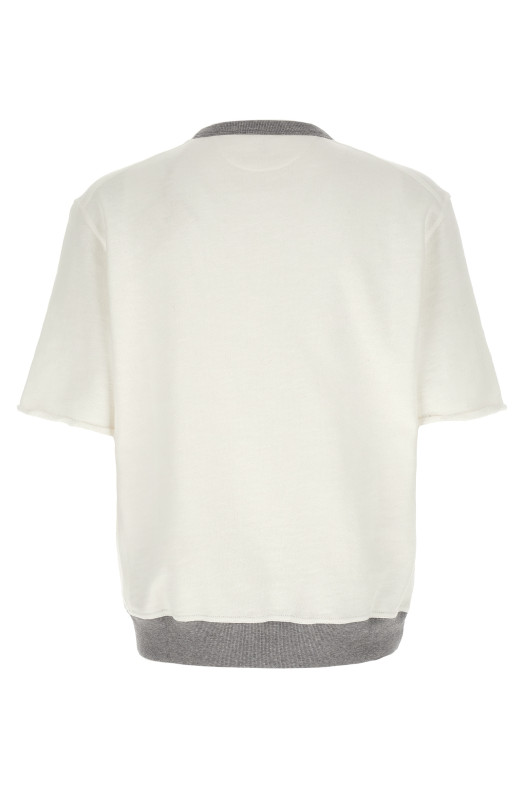 Short sleeved sweatshirt White