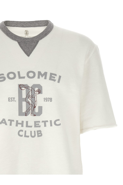 Short sleeved sweatshirt White