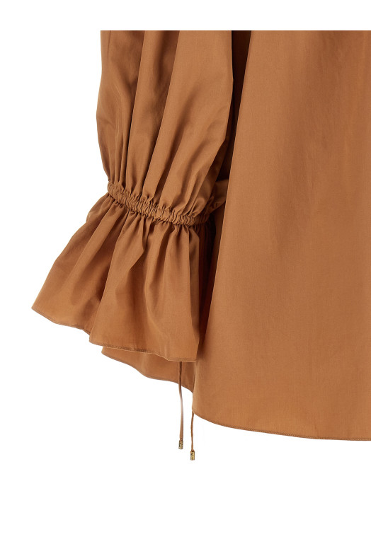 Блузка с оборками, бежевая CHLOÉ CH26UH10114426U