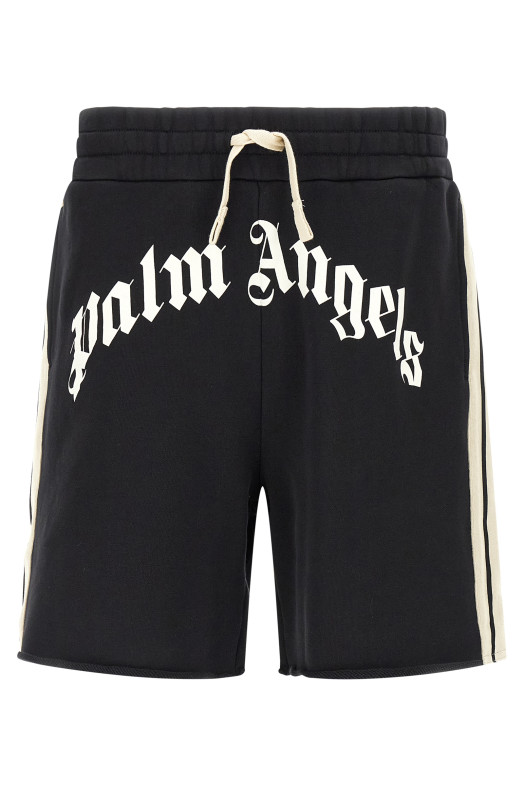 'Curved Logo Track' bermuda shorts Black