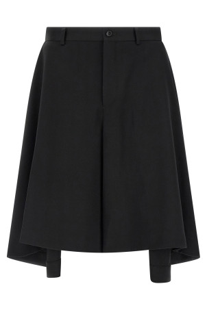 Extra loose leg bermuda shorts Black