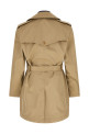 Denim insert trench coat Beige