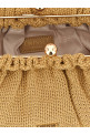 Braided raffia clutch Beige