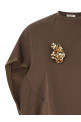 Double pin t-shirt Brown
