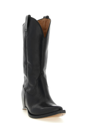 'Heel-Less' boots Black