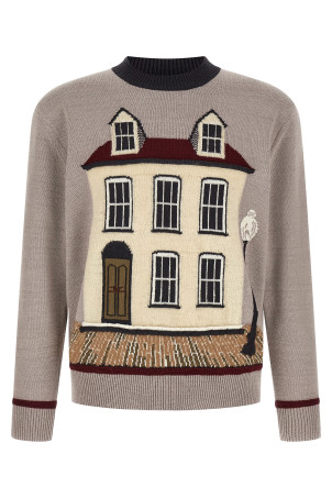 Jacquard sweater Gray