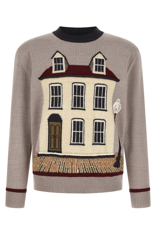 Jacquard sweater Gray