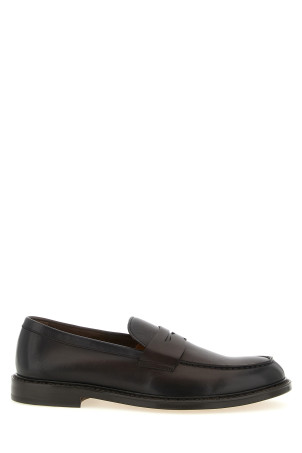 Leather loafers Brown
