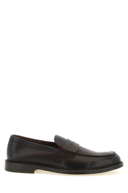 Leather loafers Brown