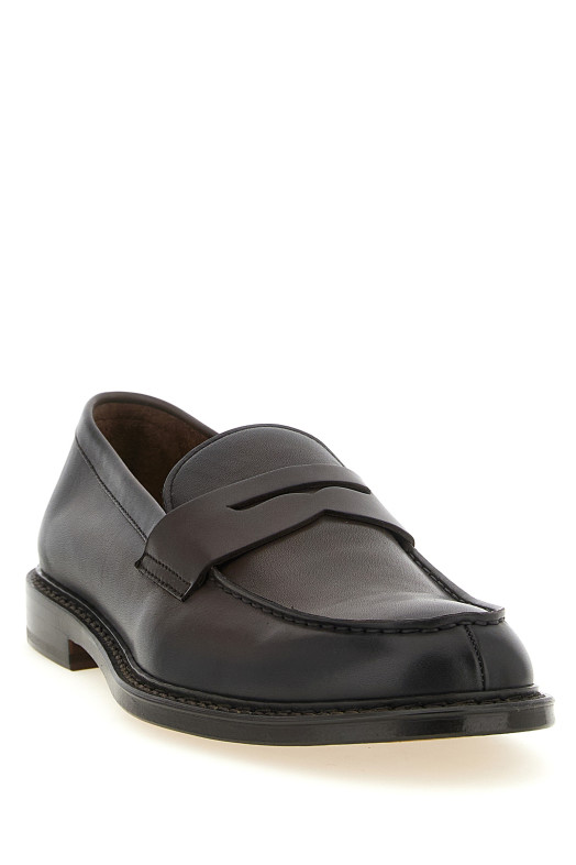 Leather loafers Brown