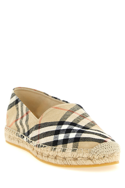 Check espadrilles Beige
