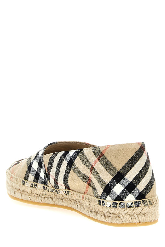 Check espadrilles Beige