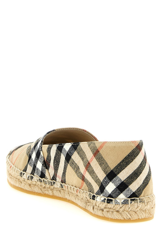 Check espadrilles Beige